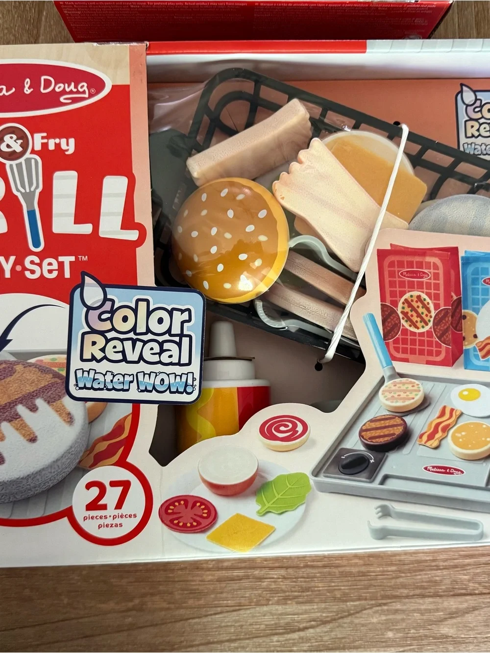 Melissa & Doug flip and fry grill set with simmer and stir stove top set NEW!